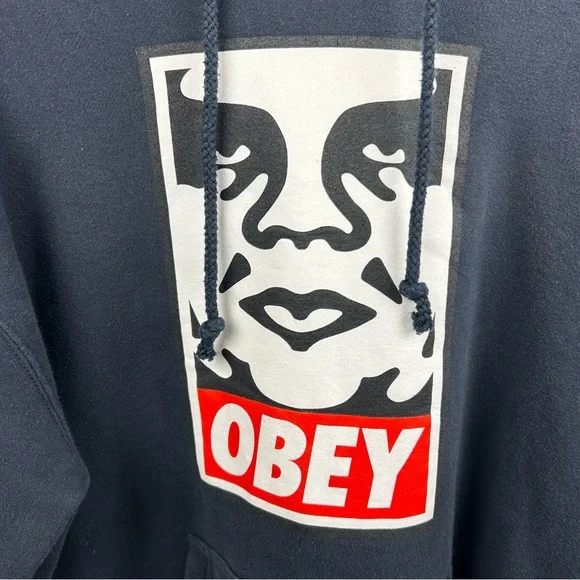 Obey Men's Black Hoodie Size Medium - Picture 2 of 9